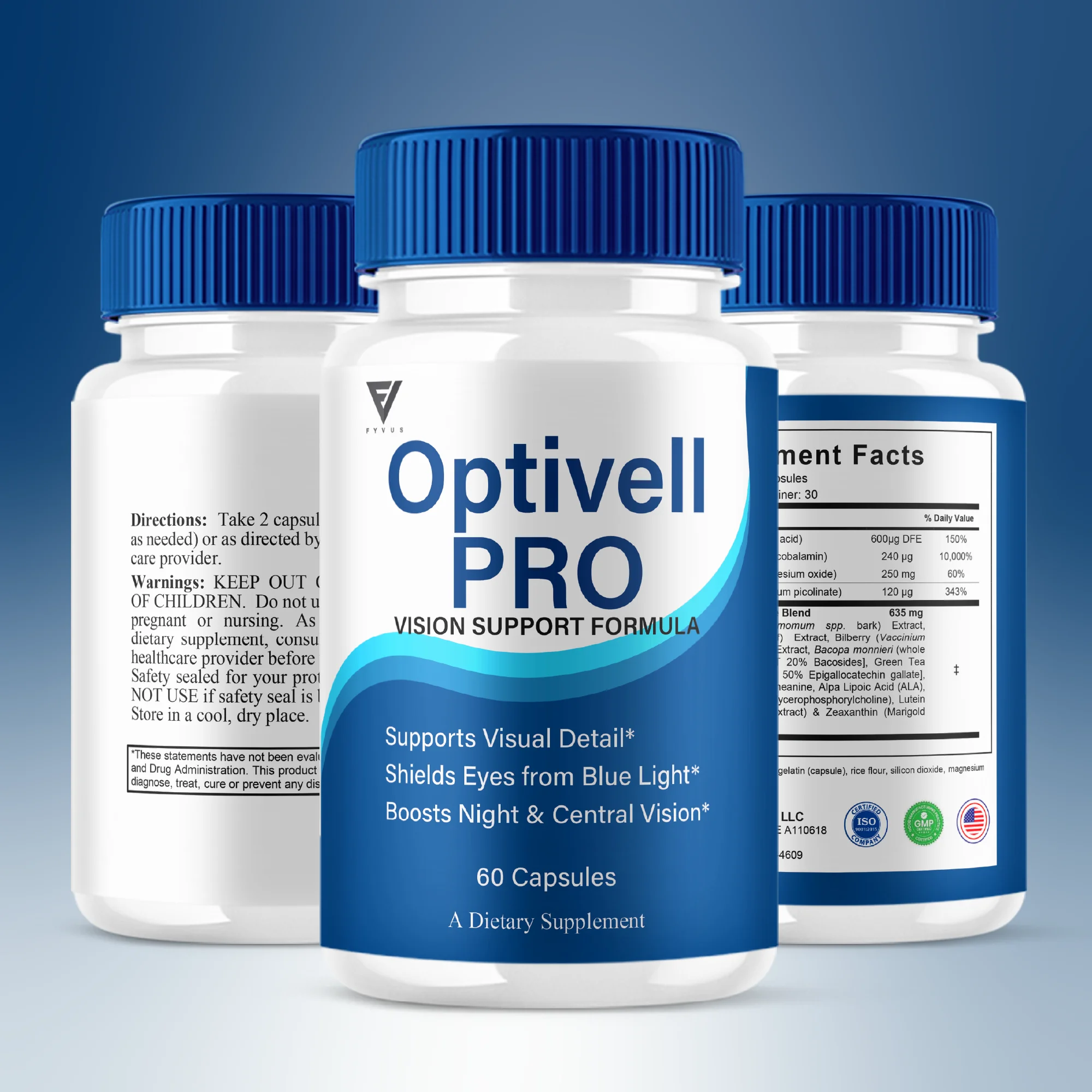 Optivell Pro Natural Eye Health and Vision Support Supplement